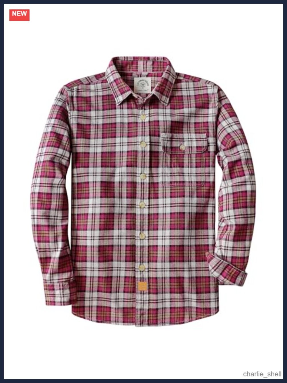 Men's Flannel Button Down Shirt Long Sleeve Cotton Plaid Regular Fit Casual